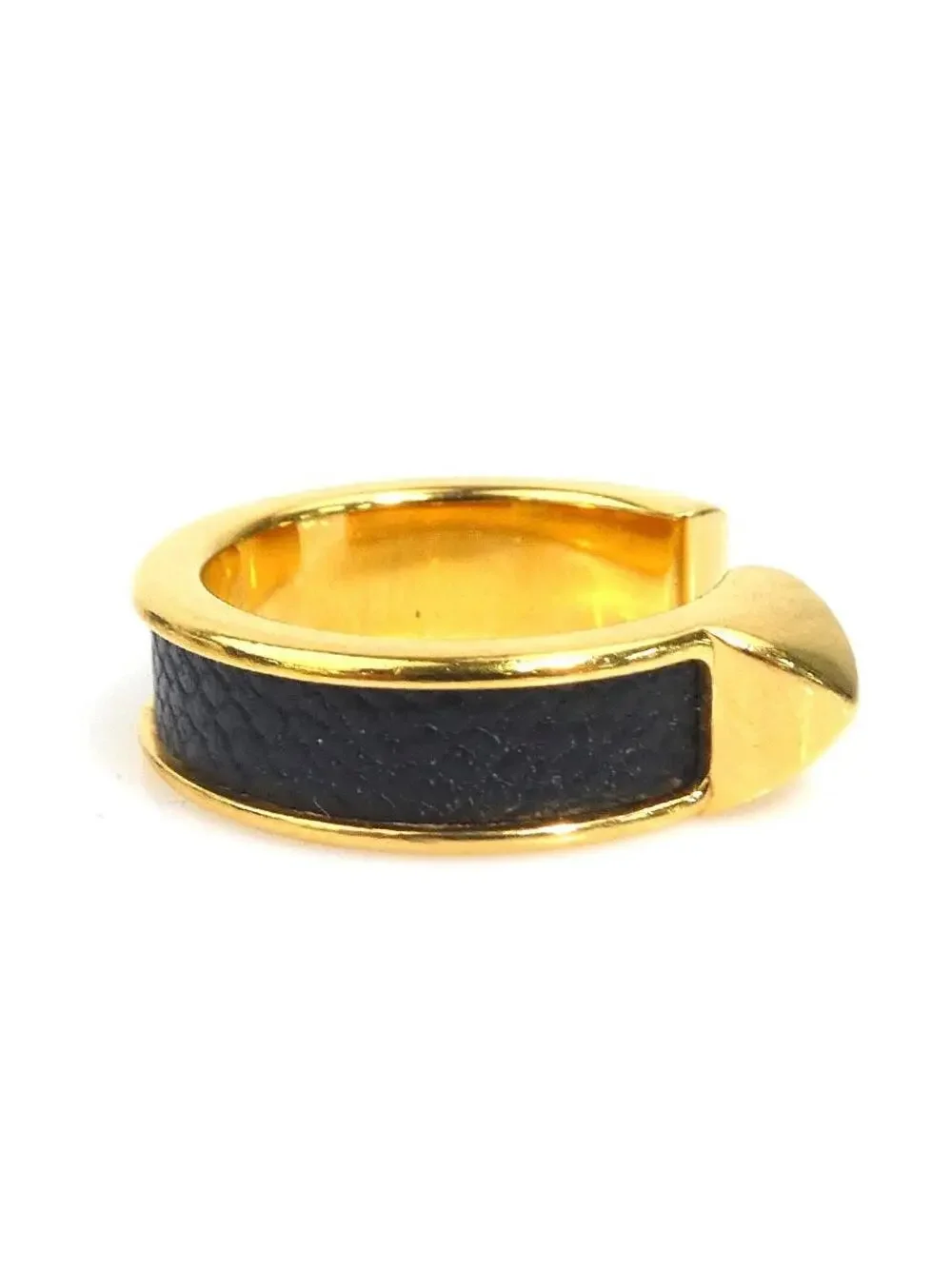 Auth Hermes Athena Double Stud Ring #293897H29B